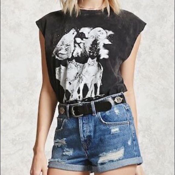 Forever 21 Pants - Forever 21 Distressed Denim Shorts, 28